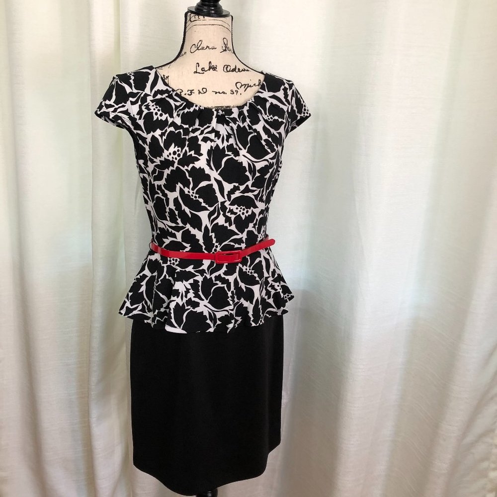 Connected Apparel Peplum Dress Women 6